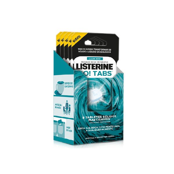 LISTERINE GO! TABS ( DP 6 CART C/ 8 UNID )