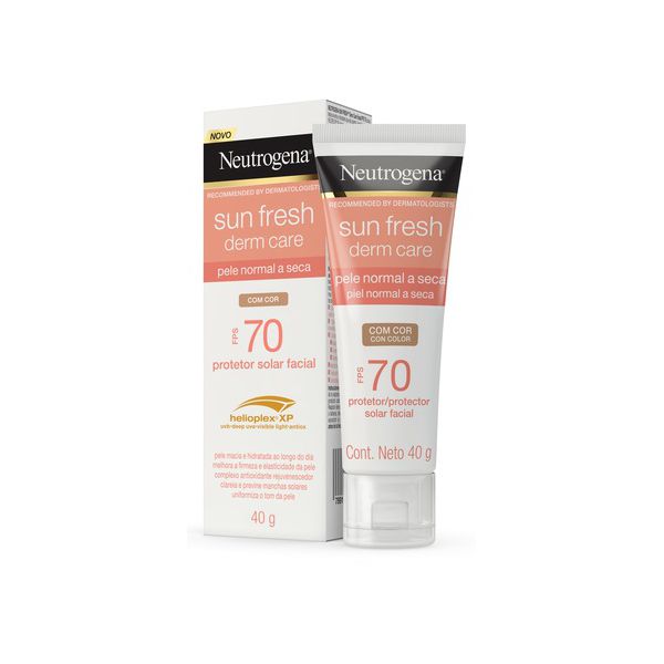 NEUTROGENA SUN FRESH FPS70 FACIAL PELE SECA COM COR 40 G