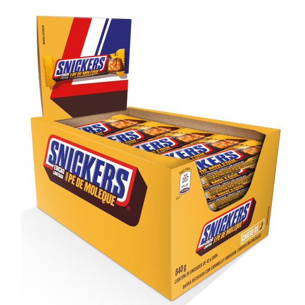 SNICKERS PÉ DE MOLEQUE 840 G (DP 20X42 G) - (97991) ED. LIM