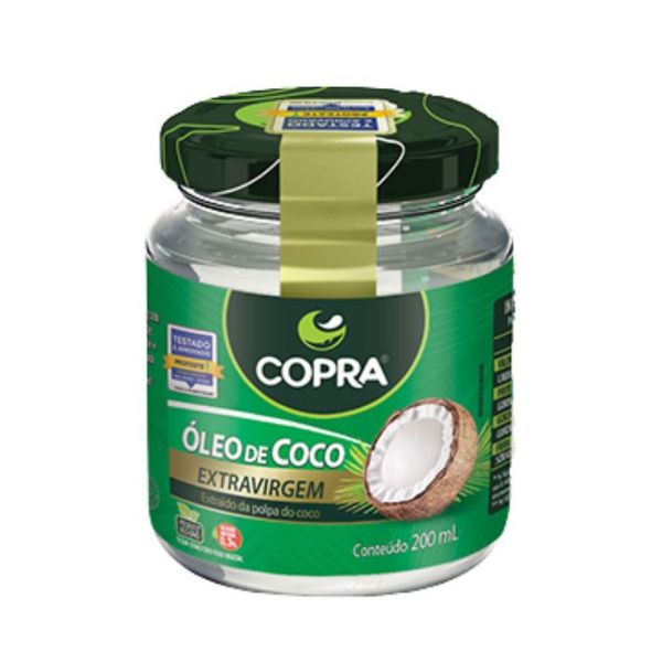 OLEO DE COCO EXTRA VIRGEM VIDRO COPRA 200 ML