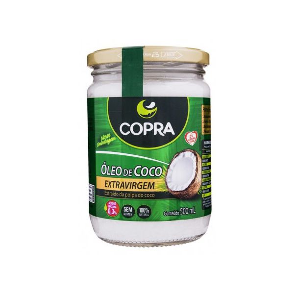 OLEO DE COCO EXTRA VIRGEM VIDRO COPRA 500 ML