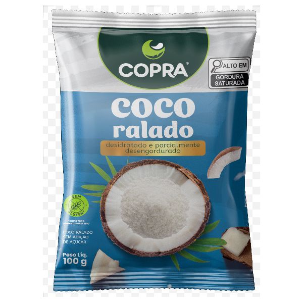 COCO RALADO FINO PURO SEM SACAROSE 100 G - COPRA