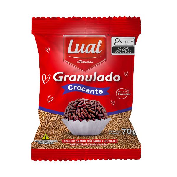 GRANULADO CHOCOLATE CROCANTE LUAL 70 G