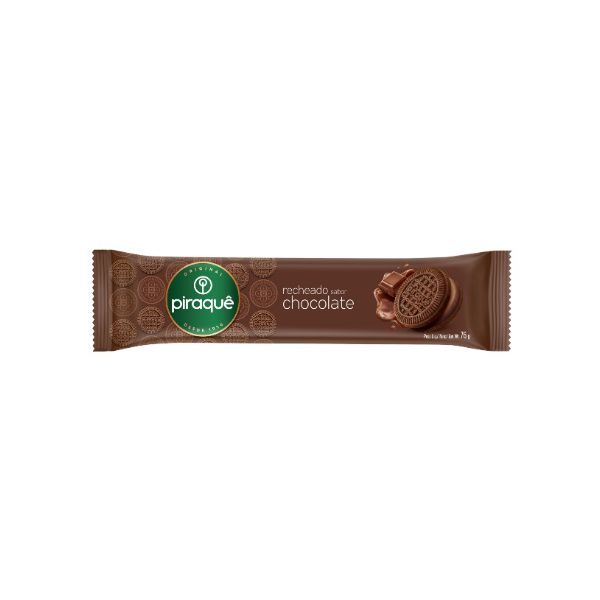 BISCOITO PIRAQUÊ RECHEADO CHOCOLATE 76 G (61309)