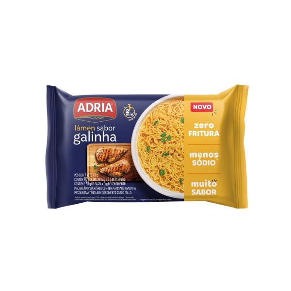 MACARRAO INSTANTÂNEO ADRIA LAMEN GALINHA 75 G 