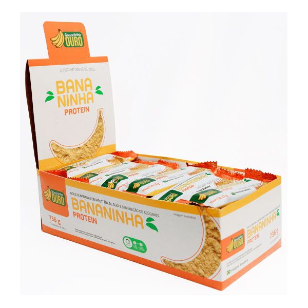 DOCE DE BANANA COM WHEY PROTEIN 736 G ( 32X23G )