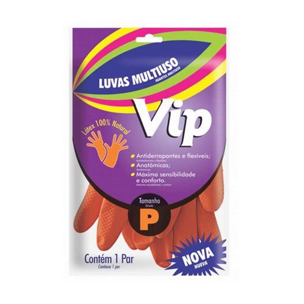 LUVAS VIP MULTIUSO TAMANHO P PACOTE COM 1 PAR
