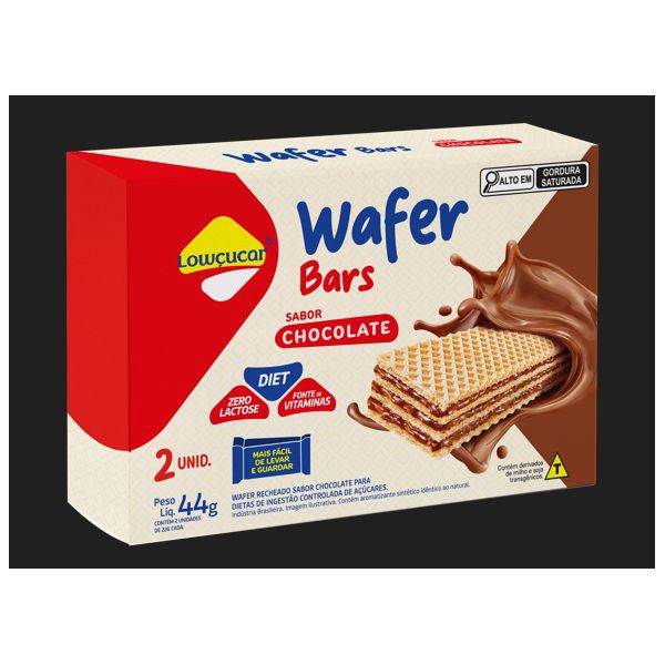 WAFER MINI LOWÇUCAR ZERO AÇUCAR CHOCOLATE 44 G