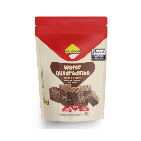 WAFER QUADRADINHO CHOCOLATE LOWÇUCAR 60 G 