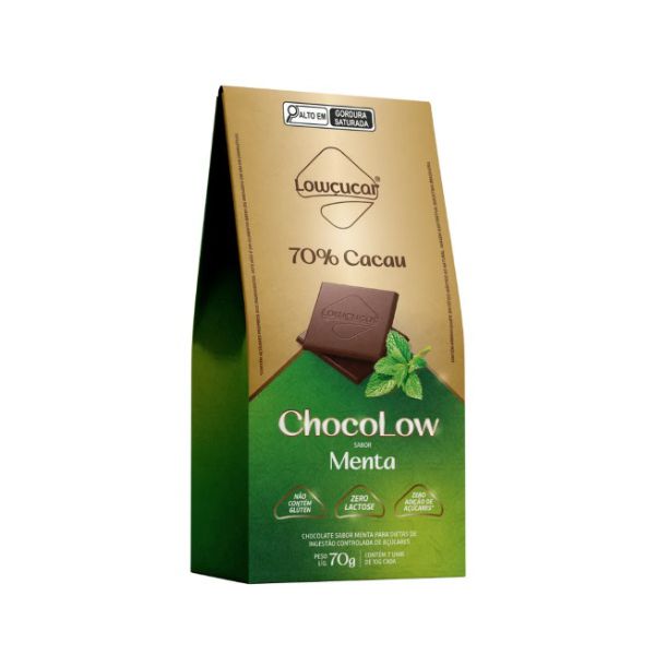 CHOCOLATE 70% MENTA LOWÇUCAR 70 G 