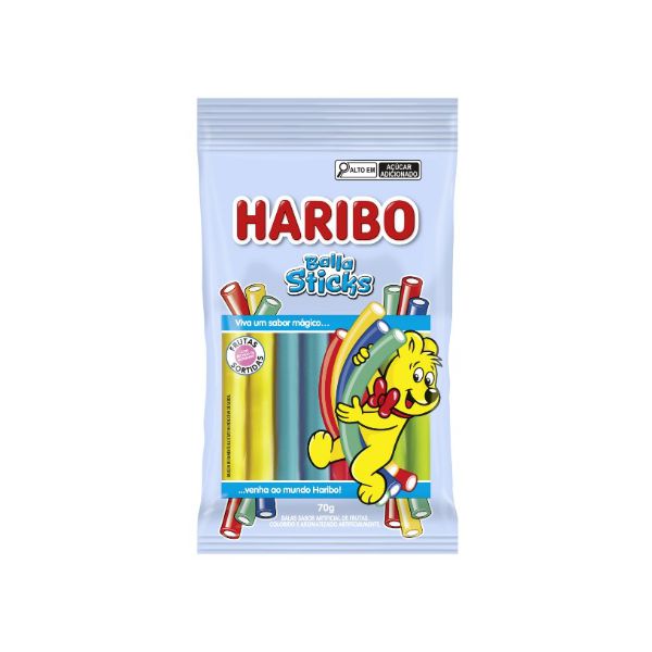 BALA DE GELATINA STICKS COLORS 70 G 
