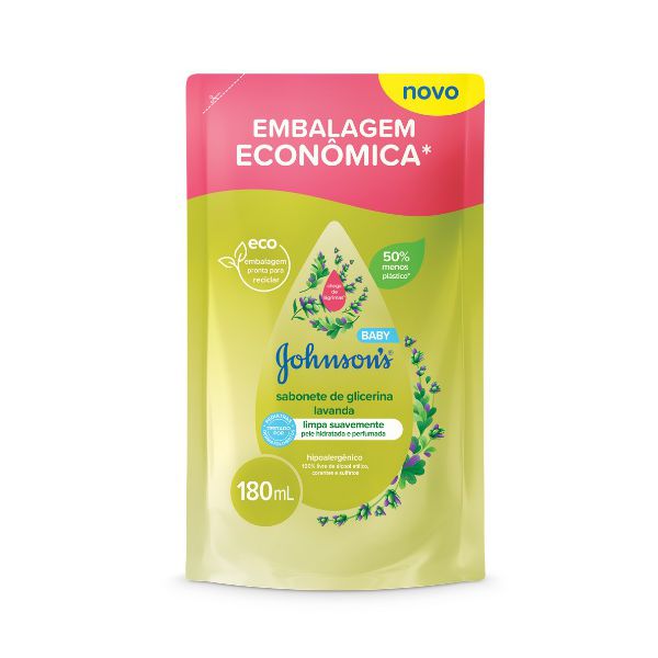 SABONETE BABY LIQUIDO GLICERINA LAVANDA 180 ML - REFIL 