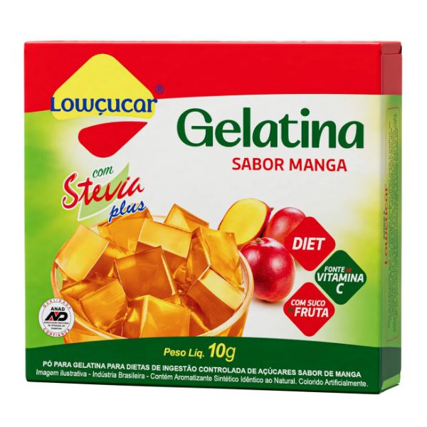 GELATINA LOWÇUCAR PLUS C/ STEVIA MANGA 10 G 