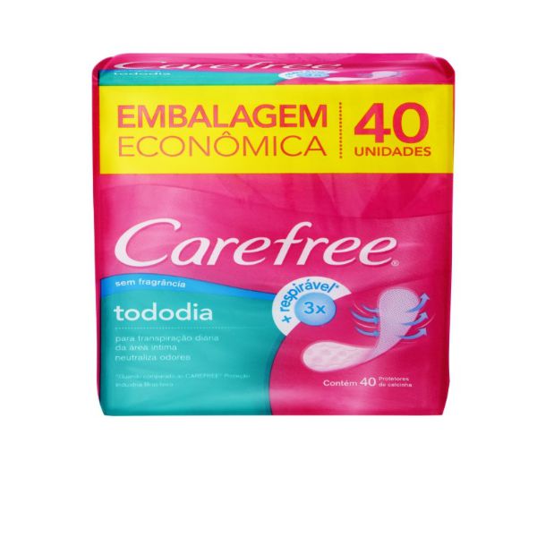 PROTETOR DIÁRIO CAREFREE TODO DIA SEM PERFUME 40 UNIDADES