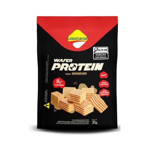 WAFER PROTEIN AMENDOIM LOWÇUCAR 35 G (7420)