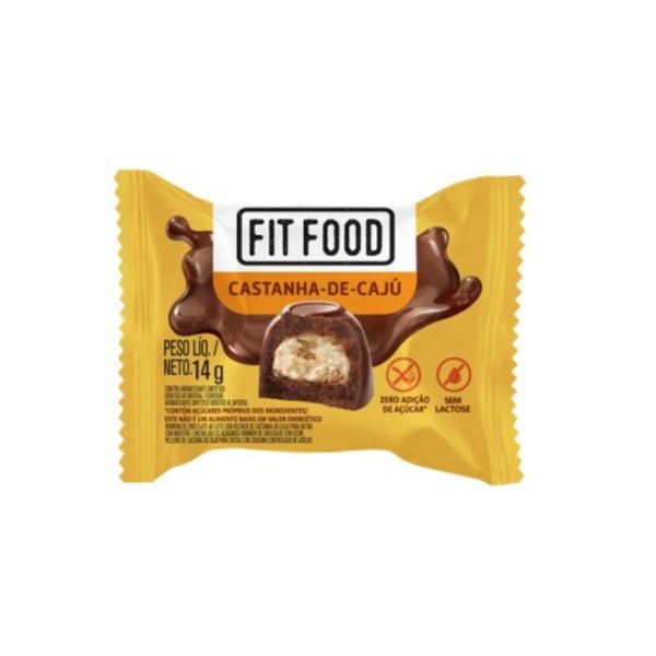 BOMBOM ZERO AÇÚCAR CHOCOLATE C/ CASTANHA CAJU ( DP 14X14G )
