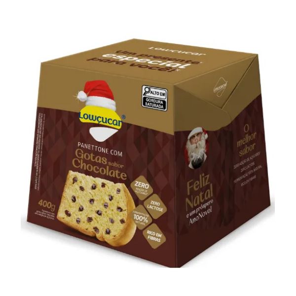 PANETTONE CHOCOLATE ZERO ACUCAR LOWCUCAR 400G (07703)