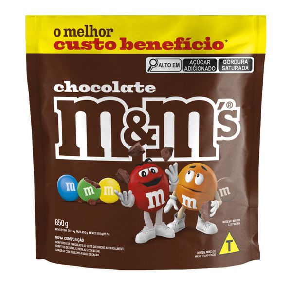M&M'S CHOCOLATE AO LEITE 850G 