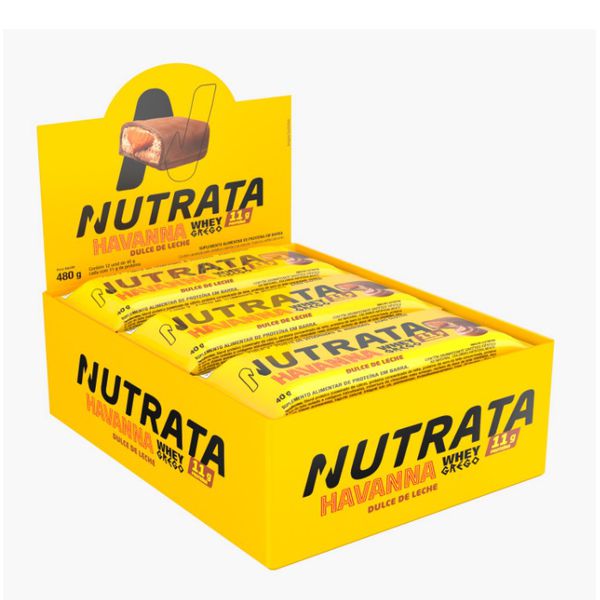 BARRA PROTEICA NUTRATA HAVANNA GREGO DOCE DE LEITE 480G (DP 12X40G)