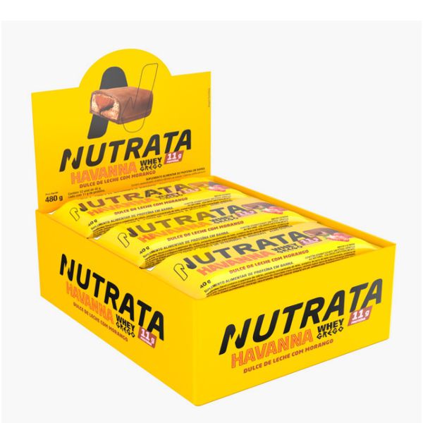 BARRA PROTEICA NUTRATA HAVANNA GREGO DOCE LEITE E MOR 480G (DP12X40G)