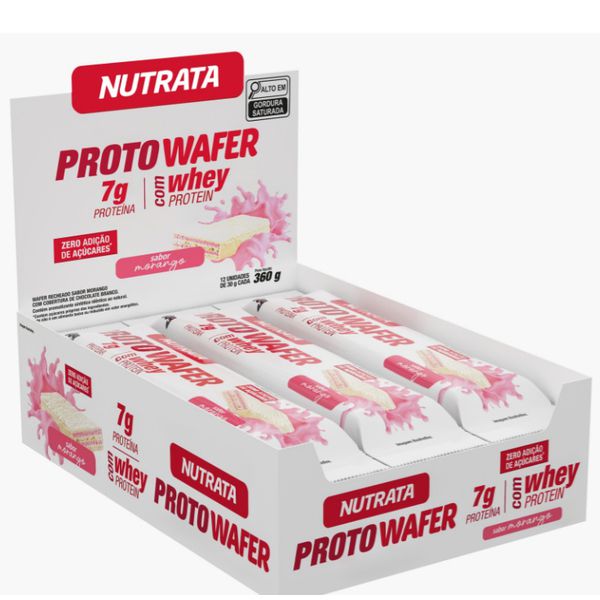 WAFER NUTRATA PROTO WAFER MORANGO 360G (DP 12X30G)