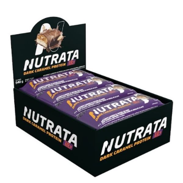 BARRA PROTEICA NUTRATA DARK CARAMEL 540G (DP 12X45G)
