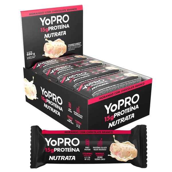 BARRA YOPRO SABOR MORANGO 660G (DP 12X55G)