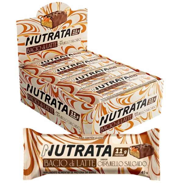 BARRA PROTEICA NUTRATA BACIO DI LATTE CARAMELO SAL. 540G (DP 12X45G)