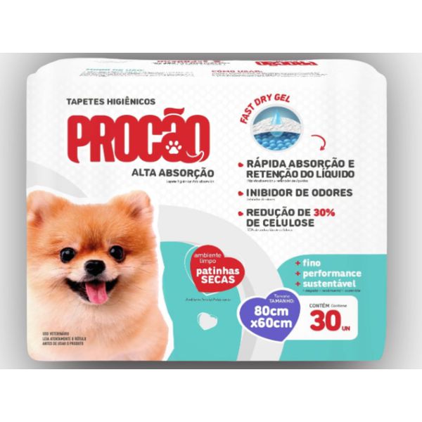 TAPETE HIGIÊNICO PROCÃO COM 7 UNIDADES ( 80X60CM )