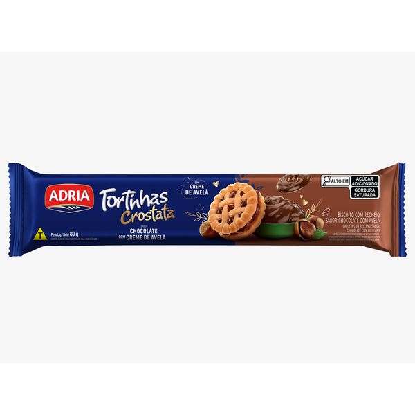 TORTINHAS ADRIA CROSTATA CHOCOLATE C/ CREME AVELA 80 G (7172)
