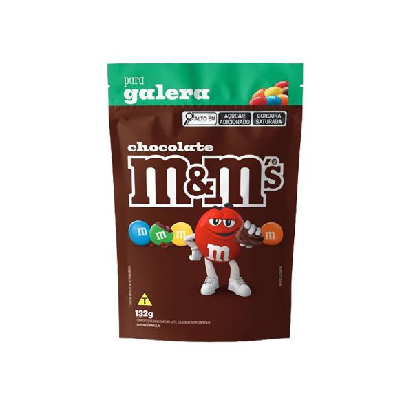 M&M'S CHOCOLATE AO LEITE POUCH 132 G 