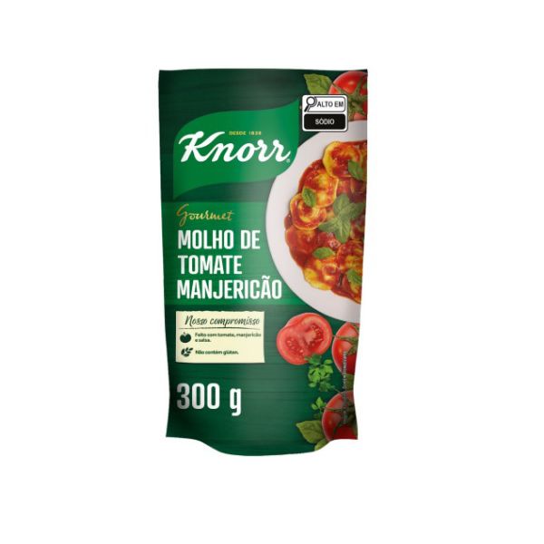 MOLHO DE TOMATE MANJERICÃO KNORR 300 G SACHE