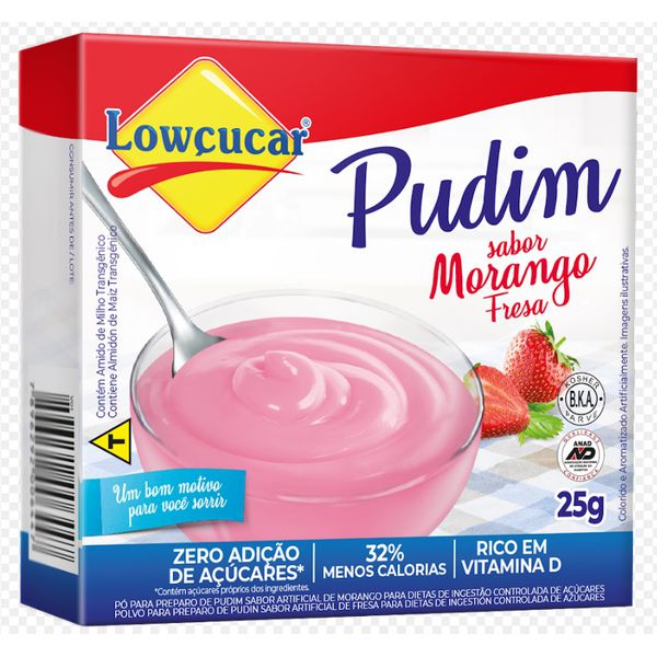 PUDIM DE MORANGO ZERO LOWÇUCAR 25 G 