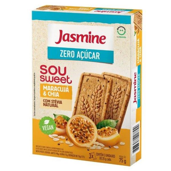 SOU SWEET MARACUJA E CHIA ZERO AÇUCAR JASMINE 75 G