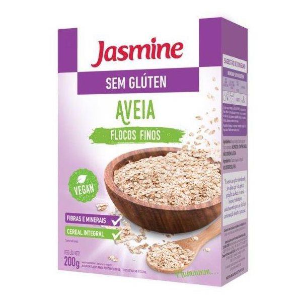 AVEIA EM FLOCOS FINOS SEM GLUTEN JASMINE 200 G 