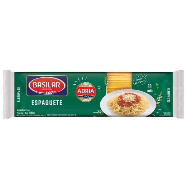 MACARRAO BASILAR SEMOLADO ESPAGUETE 400 G