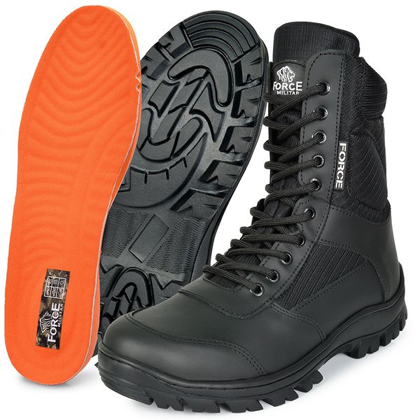 COTURNO SNYPER CANO MÉDIO RIPSTOP PRETO.