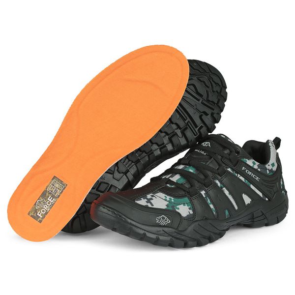 Tênis Force Militar Storm, Ripstop Camuflado Cinza/Selva, Esporte, Caminhada.