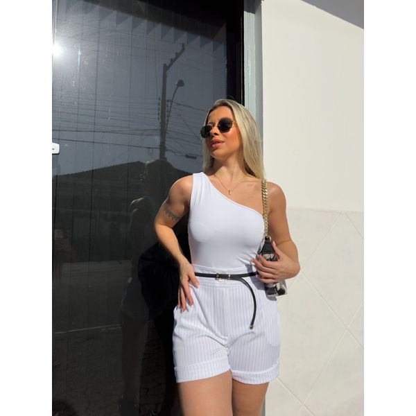 Short Alfaiataria Risa de Giz Branco