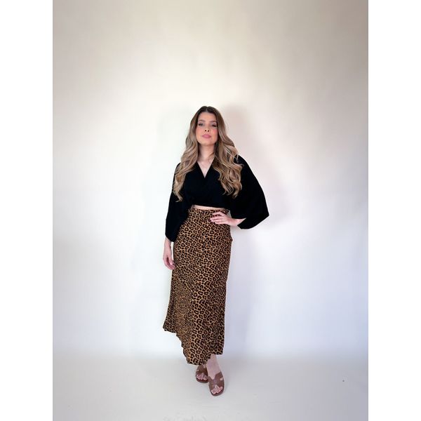 Saia Midi Animal Print
