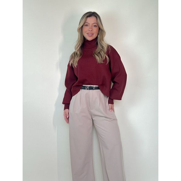 Blusão em Tricot Nicole Vermelho