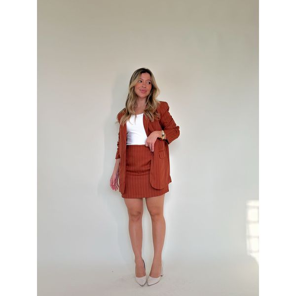 Conjunto Blazer Joana Terracota