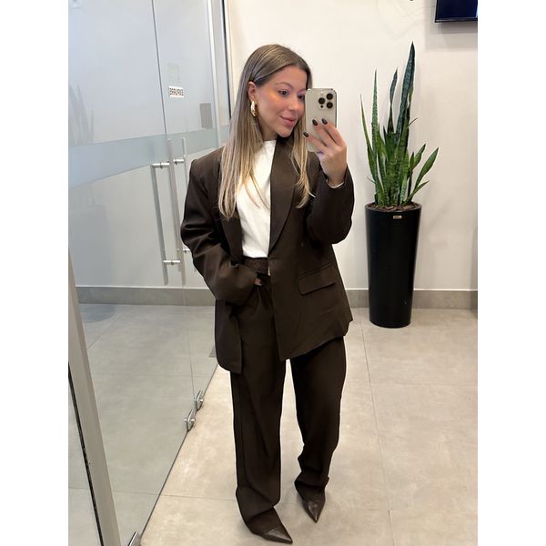 Conjunto Blazer Enola Marrom 