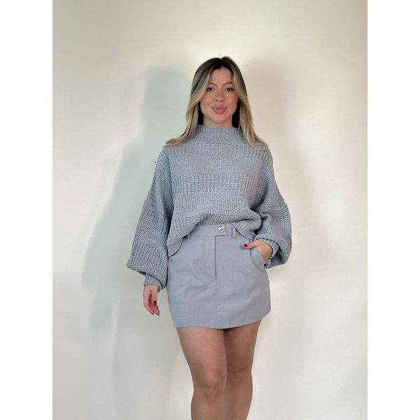 Short Saia Estela Cinza 