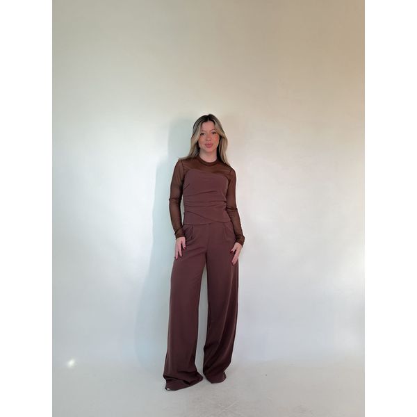 Conjunto Corset Nina Marrom