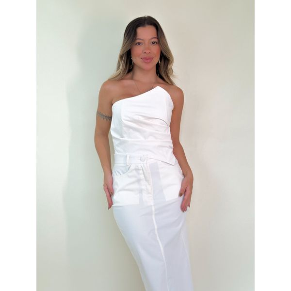 Saia Midi Carmela Off white 