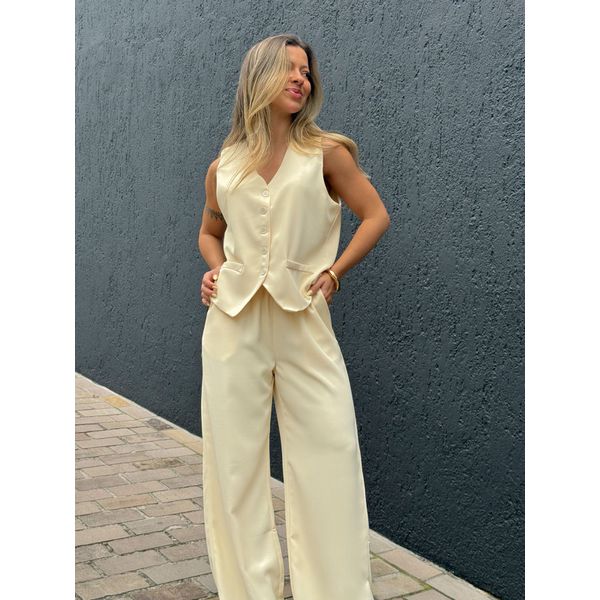 Conjunto Colete Mael Amarelo