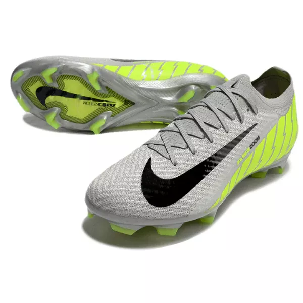 Chuteira Campo Nike Air Zoom Mercurial Vapor 16 Elite (FG) Cinza e Verde