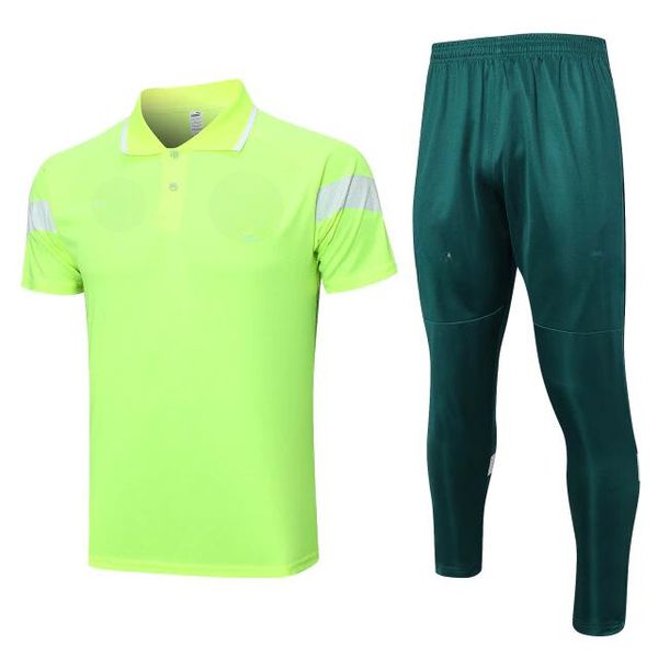 Conjunto Treino Polo Palmeiras 23/24 Camisa + Calça - Verde Neon