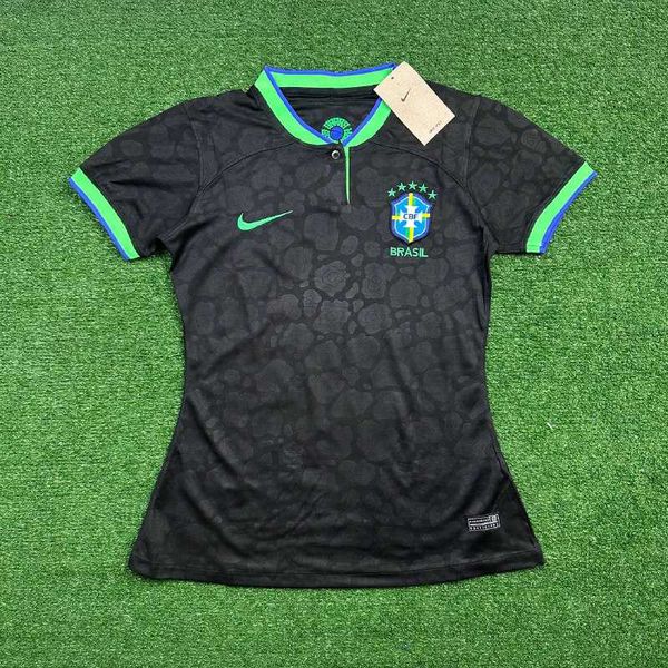 CAMISA FEMININA DA SELEÇÃO BRASILEIRA PRETA COPA 2... - ATACADO ESPORTIVO